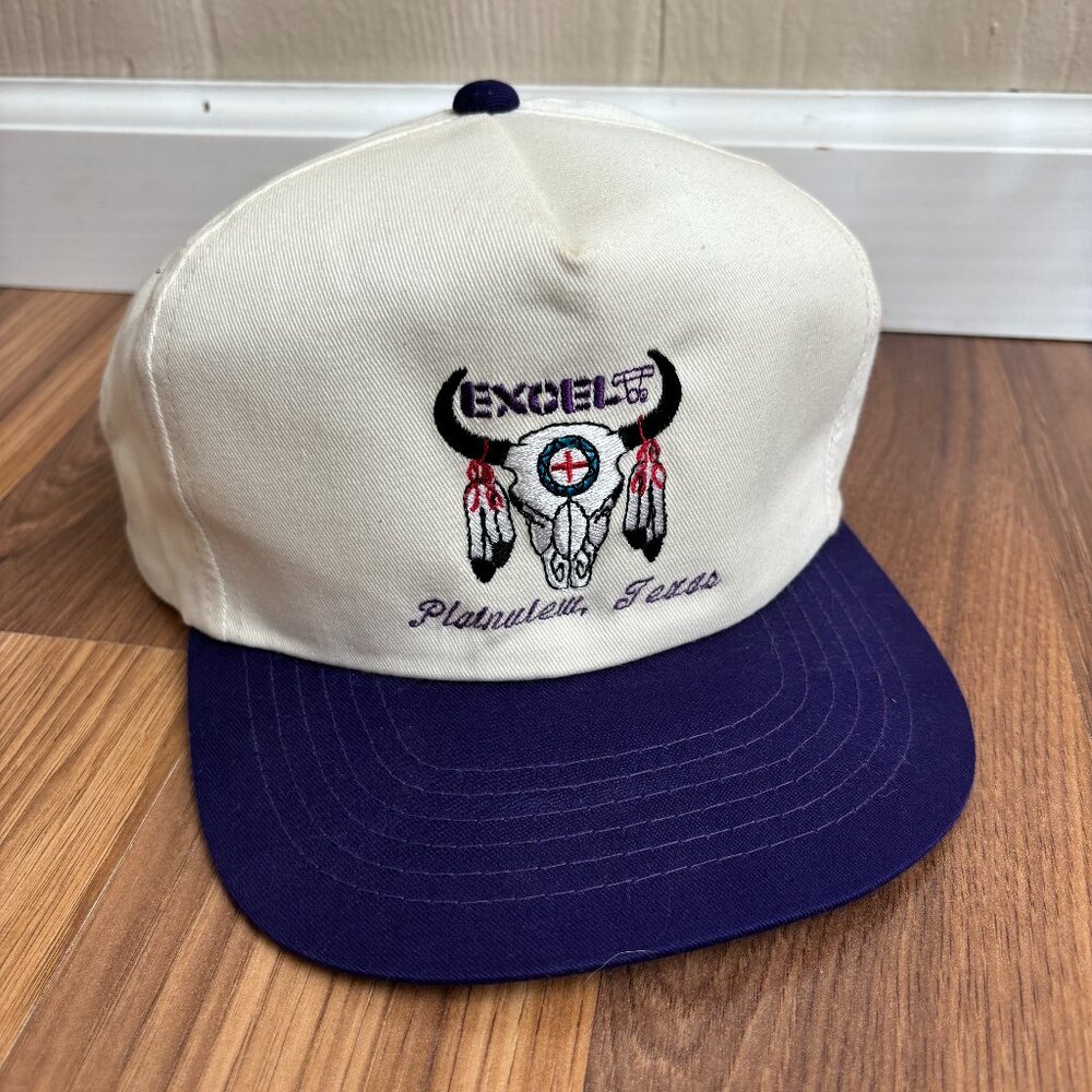 Vintage Excel Texas Embroidered Skull YoungAn Snapback Hat Streetwear